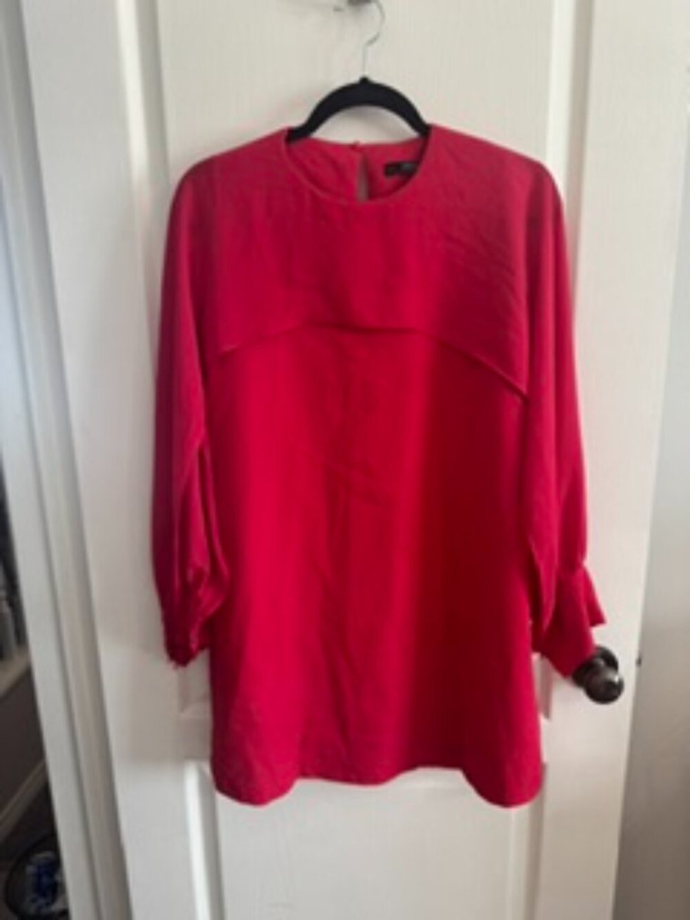 Zara Basic Fuchsia Cape Sleeve Mini Dress – Size Medium
